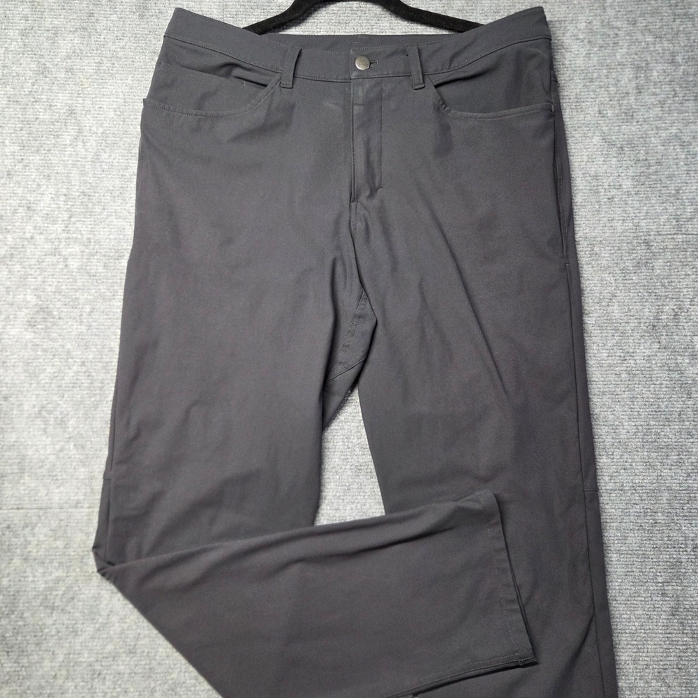 Lululemon Commission Slim Fit Warpstreme Pant Charcoal Gray Mens 33x32